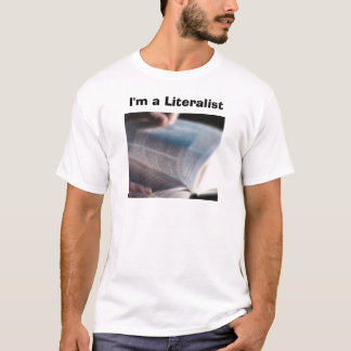 私は直解主義者です Tシャツ