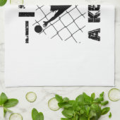 私は看守-サッカーのゴールキーパーのデザインです キッチンタオル (折り畳み)