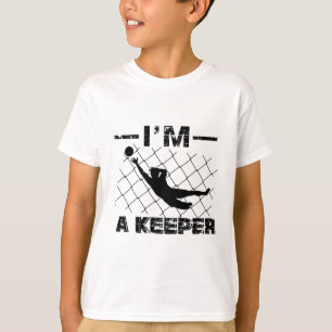 私は看守-サッカーのゴールキーパーのデザインです Tシャツ