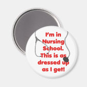 私は看護学校に所属している – 身を包んだ マグネット (正面/裏面)