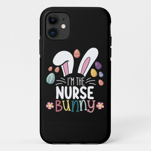 私は看護師のうさぎイースター・マッチング Case-Mate iPhoneケース (裏面)
