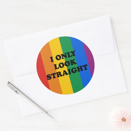 私は真っすぐにしか見えない ラウンドシール (封筒)