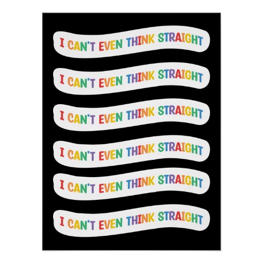 私は真っ直ぐに考えもできない |ゲイプライド月 ポスター (正面)