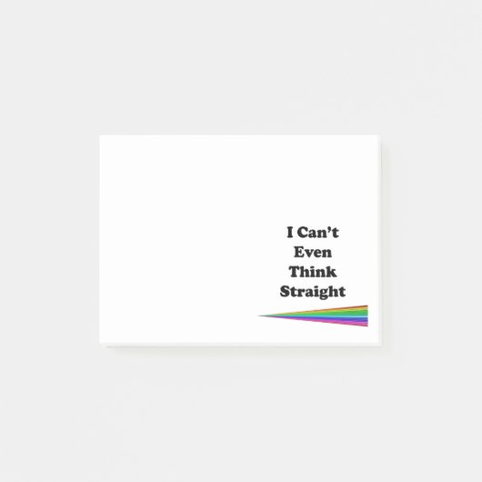 私は真っ直ぐに考えもできない ポストイット (正面)