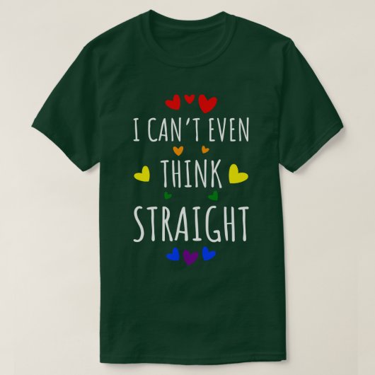 私は真っ直ぐに考えもできない Tシャツ (デザイン正面)