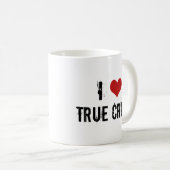 私は真の犯罪が大好き コーヒーマグカップ (正面右)