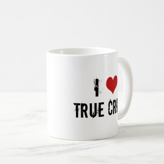 私は真の犯罪が大好き コーヒーマグカップ (正面右)