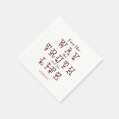 私は真実と人生のタイポグラフィ スタンダードカクテルナプキン (角)