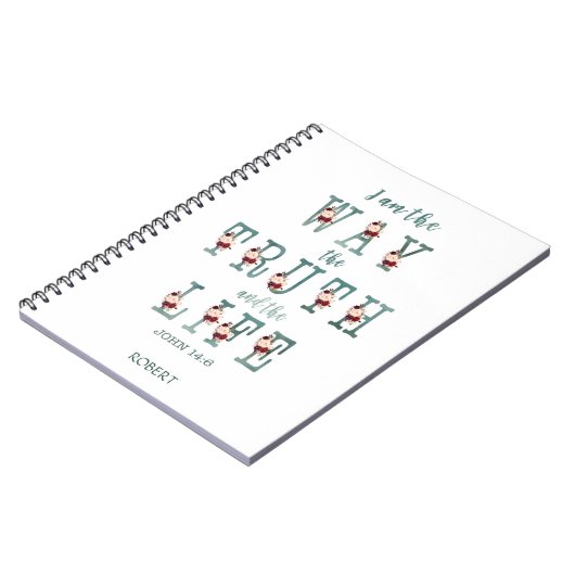 私は真実と人生のタイポグラフィ ノートブック (左側)