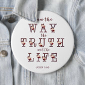 私は真実と人生のタイポグラフィ 缶バッジ (インサイチュ)