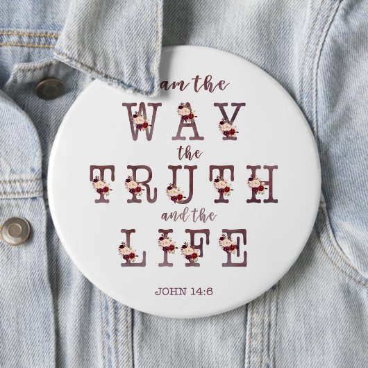 私は真実と人生のタイポグラフィ 缶バッジ (インサイチュ)