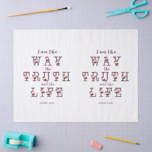 私は真実と人生のタイポグラフィ 薄葉紙 (クラフト)