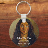 私は真実と人生の道だ キーホルダー (正面)