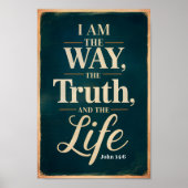 私は真実の人生の道ヴィンテージクリスチャン美術 ポスター (正面)