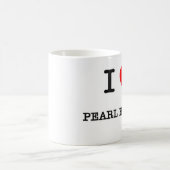私は真珠湾ハワイを愛します コーヒーマグカップ (中央)