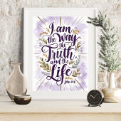 私は真理と人生の道ヨハネ14:6芸術 ポスター