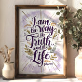 私は真理と人生の道ヨハネ14:6芸術 ポスター