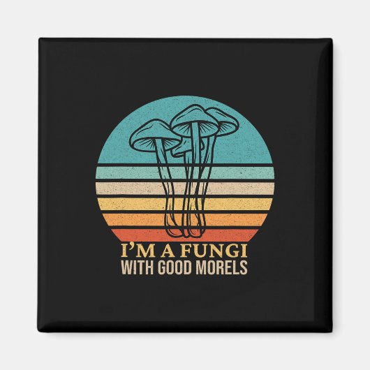 私は真菌をおもしろい守る菌類モレル マグネット (正面)