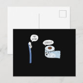 私は真面目なトイレおもしろい紙嫌い ポストカード (正面/裏面)