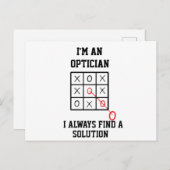私は眼鏡屋です いつだって解決策を見つける ポストカード (正面/裏面)