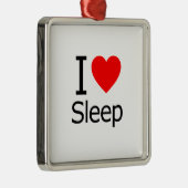 私は睡眠を愛します メタルオーナメント (右)