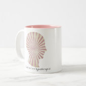 私は睡眠療法士のピンクの日が差すこと ツートーンマグカップ (正面左)