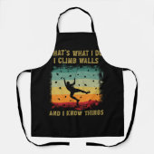 私は知っている壁を登るヴィンテージロック登山 エプロン (正面)