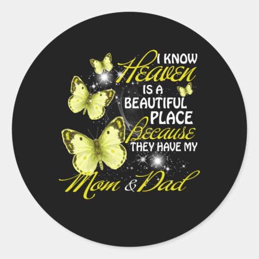 私は知っている天国は私のモーメントを持っている美しい場所である ラウンドシール (正面)