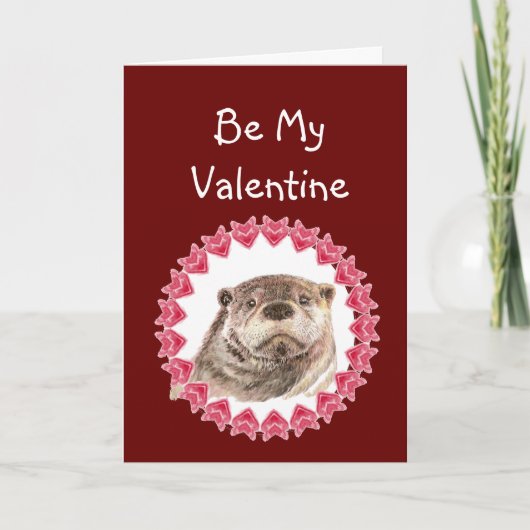 私は知っている知っている愛する愛するOtter Valentine シーズンカード (正面)