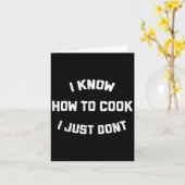 私は知っている調理師私は単に知らない カード (黄色い花)