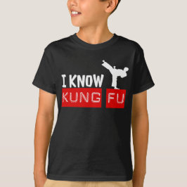 私は知っているKUNG FUグラフィックティー Tシャツ