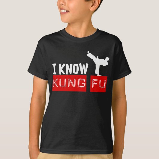 私は知っているKUNG FUグラフィックティー Tシャツ (正面)