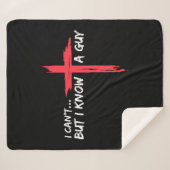 私は知らないが、私は知っている男イエス・クロス・クリスティーおもしろい シェルパブランケット (正面(横))