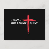 私は知らないが、私は知っている男イエス・クロス・クリスティーおもしろい ポストカード (正面)