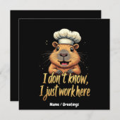 私は知らない、私はちょうど職場で働いていおもしろいる 招待状 (正面/裏面)