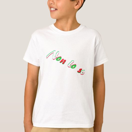 私は知りません Tシャツ (正面)
