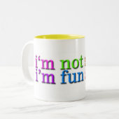 私は短くないです ツートーンマグカップ (正面左)