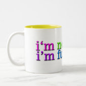 私は短くないです ツートーンマグカップ (左)