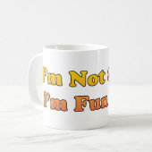 私は短くないです、私ですおもしろいのサイズ! コーヒーマグカップ (正面左)