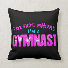 私は短くないです、私は体育専門家のピンクおよび青です クッション