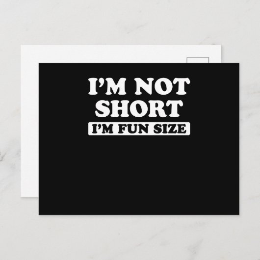 私は短くはない私はおもしろいサイズ ポストカード (正面/裏面)
