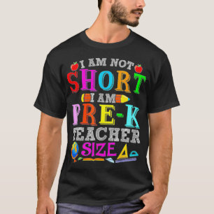 私は短くはない私はプレク先生サイズ学生バックT Tシャツ
