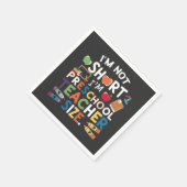 私は短くはない私は就学前の先生サイズおもしろい スタンダードカクテルナプキン (角)