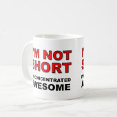 私は短くはない私は集中してい素晴らしる コーヒーマグカップ (正面左)