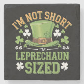 私は短くはない私はSt patricksのためのレプラチョーンサイズ ストーンコースター (正面)