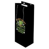 私は短くはない私はSt patricksのためのレプラチョーンサイズ ワインギフトバッグ (正面アングル)