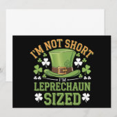 私は短くはない私はSt patricksのためのレプラチョーンサイズ 招待状 (正面/裏面)