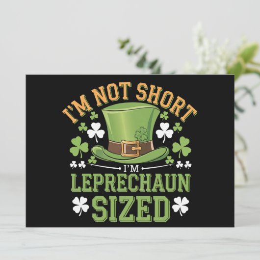私は短くはない私はSt patricksのためのレプラチョーンサイズ 招待状 (スタンド正面)