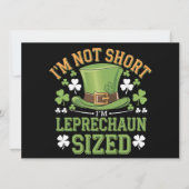 私は短くはない私はSt patricksのためのレプラチョーンサイズ 招待状 (正面)