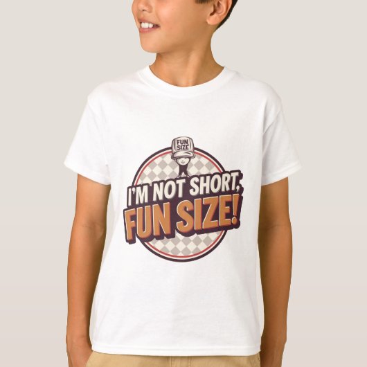私は短くはない、おもしろいサイズ Tシャツ (正面)